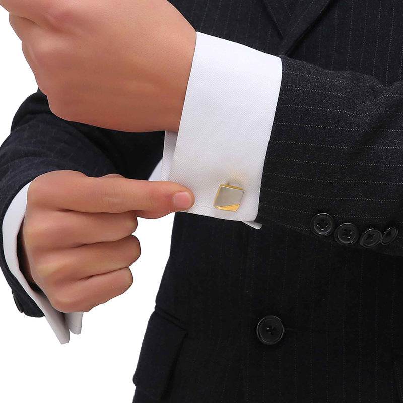 Simple Personality Men's Cuff Links - Geometric Design for Modern Style - Buy Center