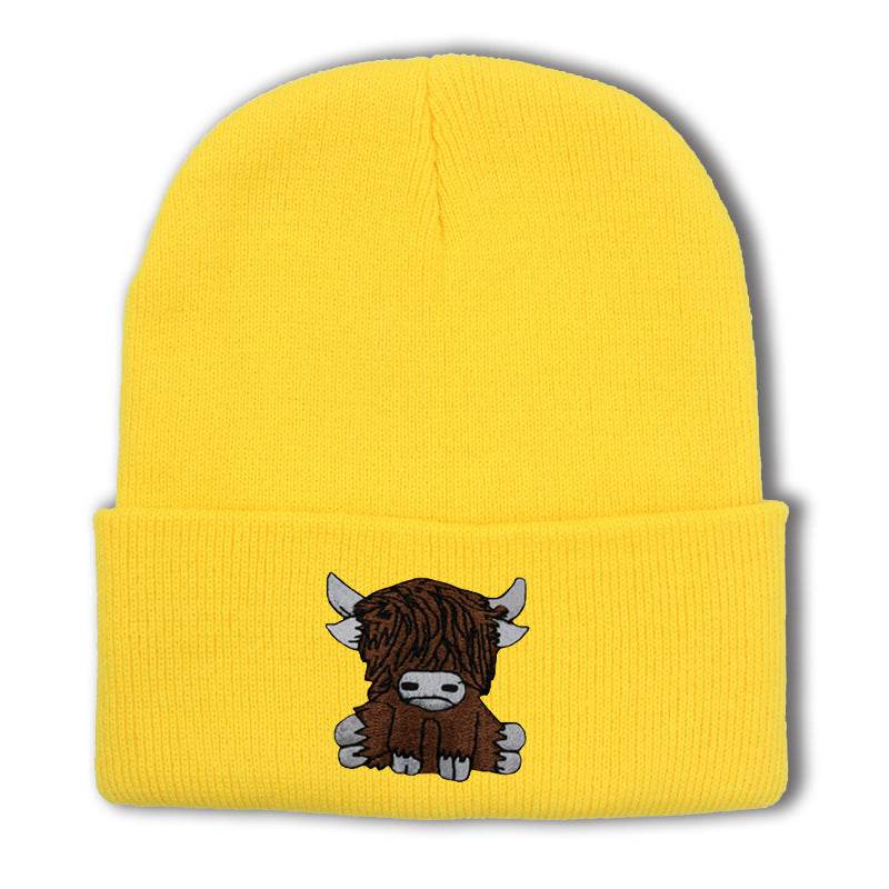 Cartoon Long Hair Yak Knitted Hat - Stylish and Warm Winter Fashion - Buy Center