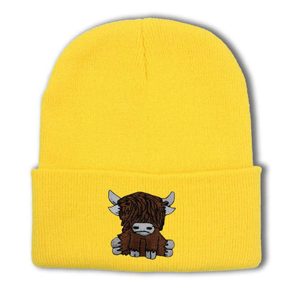 Cartoon Long Hair Yak Knitted Hat - Stylish and Warm Winter Fashion - Buy Center