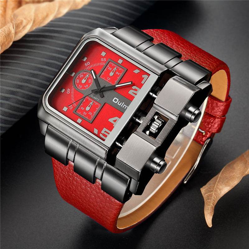 Buy Center Men's Quartz Sports Watch - Casual Style with Imitation Leather Strap - Buy Center