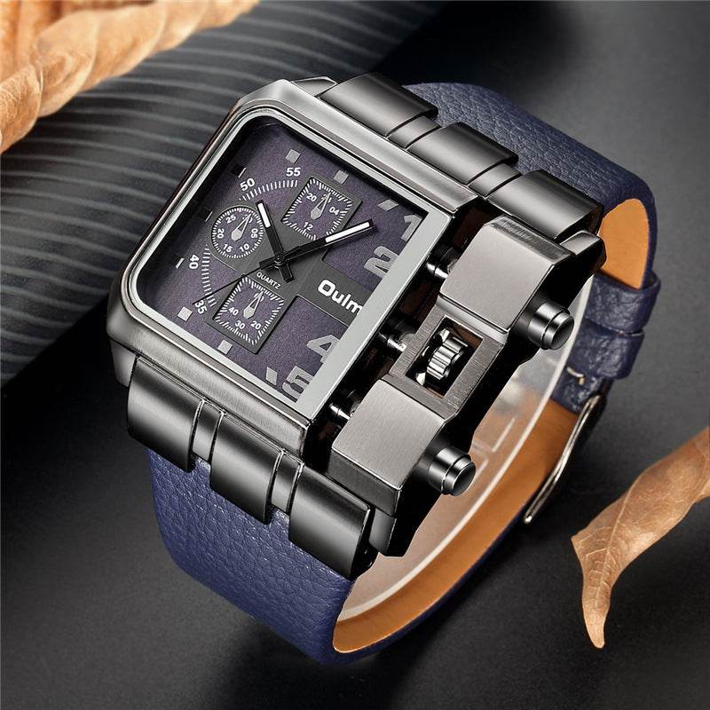 Buy Center Men's Quartz Sports Watch - Casual Style with Imitation Leather Strap - Buy Center