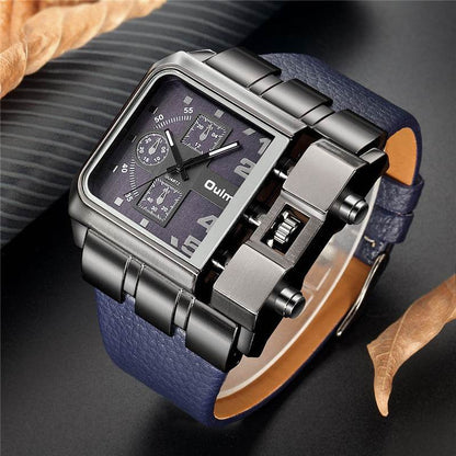 Buy Center Men's Quartz Sports Watch - Casual Style with Imitation Leather Strap - Buy Center