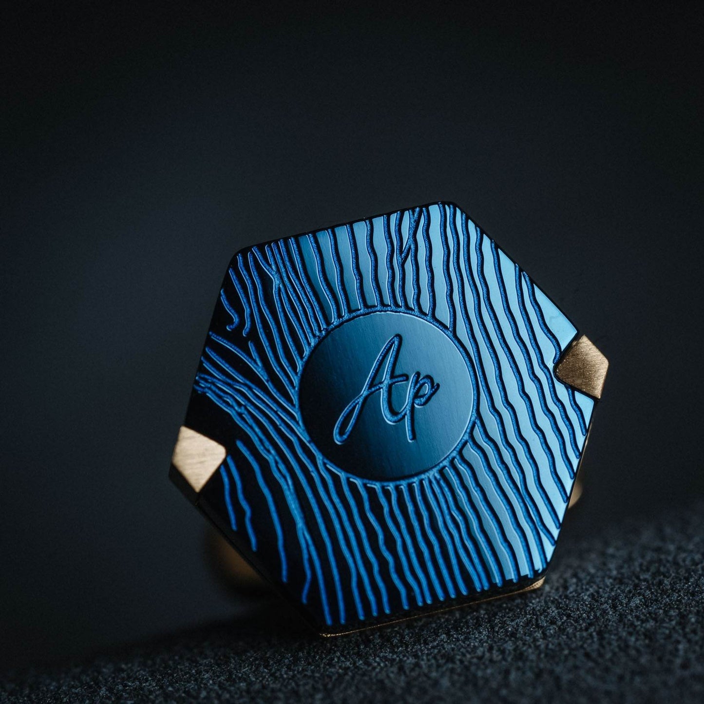 Stylish French Blue Gold Cufflinks - Premium Modern Men's Accessory 2025 - Buy Center