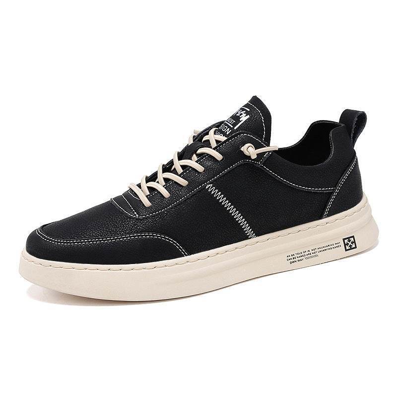 Buycenter Men's Sneakers - Breathable Trendy Vulcanize Shoe in White, Black, Khaki - Buy Center