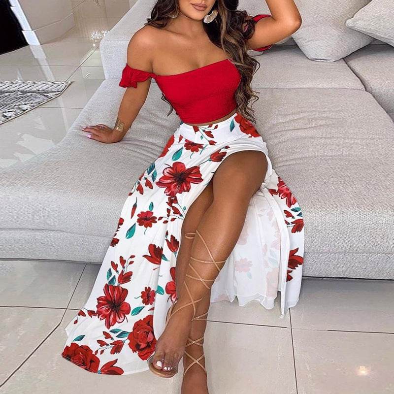 Buycenter Mid-Length Retro Tube Top Suit Dress - Bohemian Summer Style - Buy Center