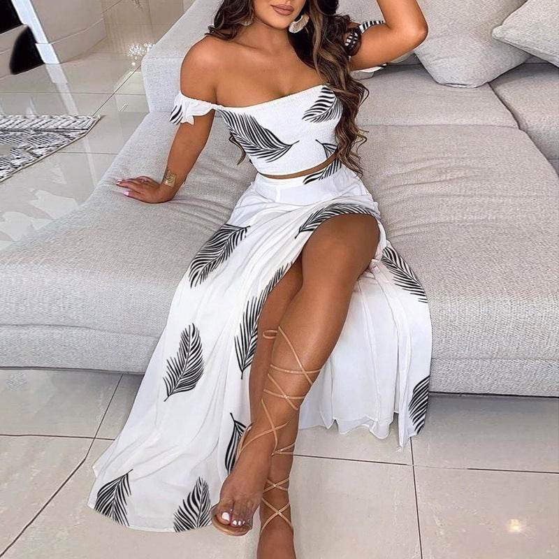 Buycenter Mid-Length Retro Tube Top Suit Dress - Bohemian Summer Style - Buy Center