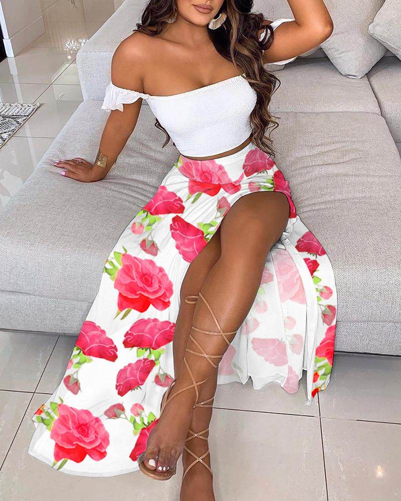 Buycenter Mid-Length Retro Tube Top Suit Dress - Bohemian Summer Style - Buy Center
