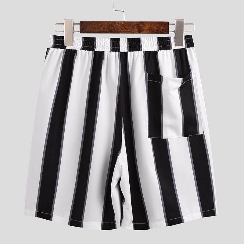 Men's Summer Striped Beach Pajama Set - Comfortable Leisurewear in 100% Polyester - Buy Center
