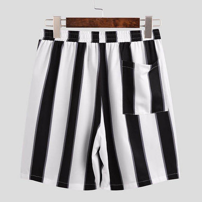 Men's Summer Striped Beach Pajama Set - Comfortable Leisurewear in 100% Polyester - Buy Center