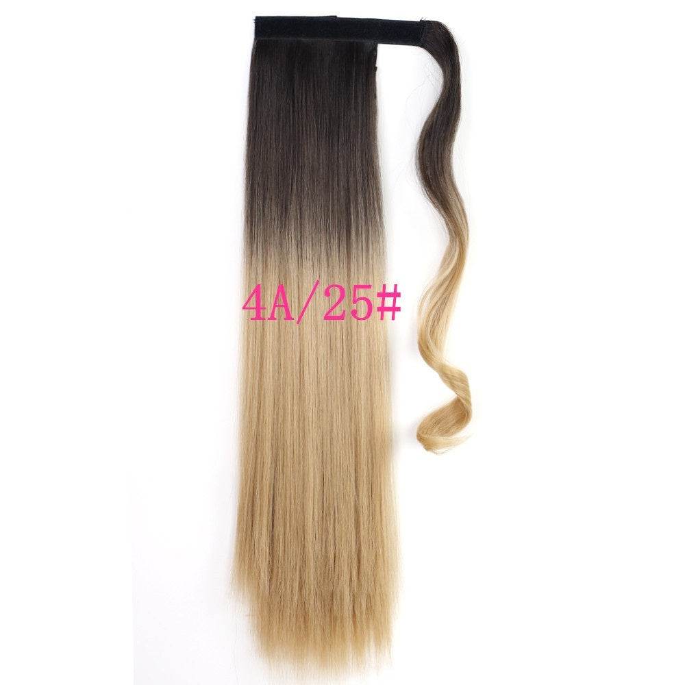 Long Straight Clip In Ponytail Extension - Heat Resistant, 22 Inches - Buy Center