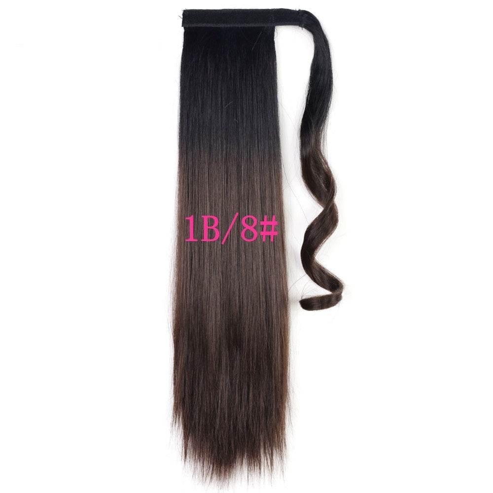 Long Straight Clip In Ponytail Extension - Heat Resistant, 22 Inches - Buy Center