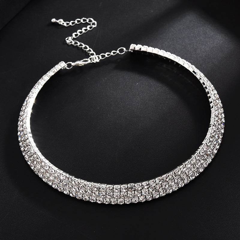 Exaggerated Claw Diamond Beaded Necklace Set - Trendy Multi-Layered Fashion - Buy Center