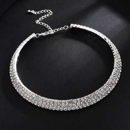 Exaggerated Claw Diamond Beaded Necklace Set - Trendy Multi-Layered Fashion - Buy Center