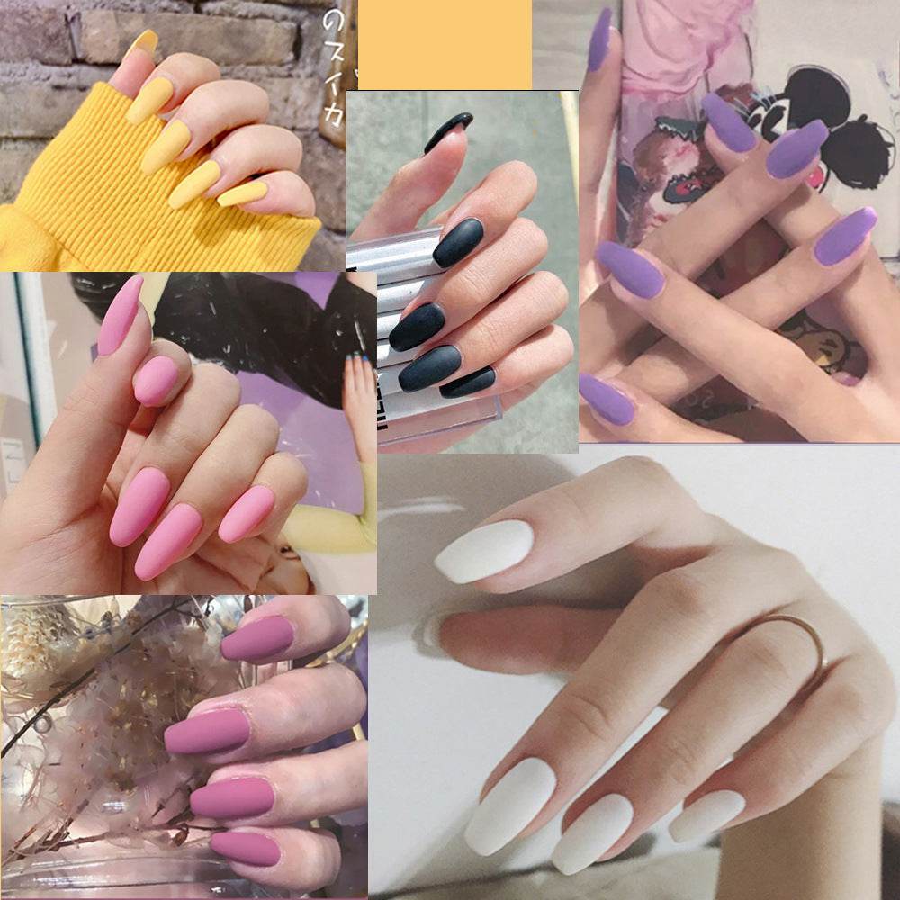 Alice's Frosted Waterproof Fake Nails - Autumn & Winter Style 2025 - Buy Center