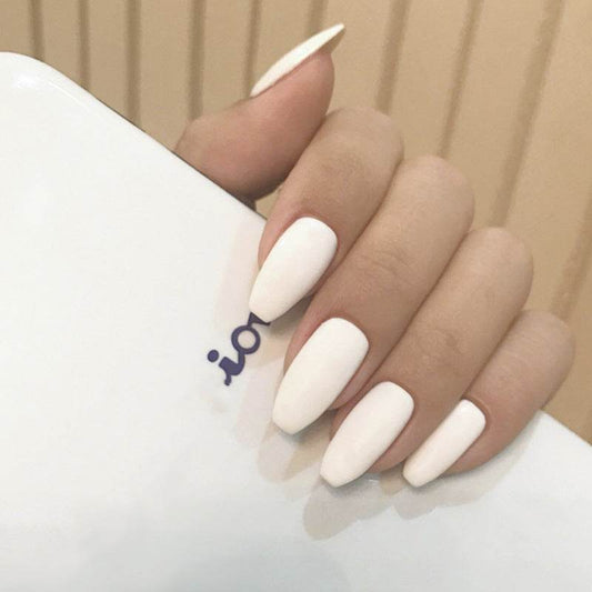 Frosted Short Ballet Fake Nails Set - Easy Application & Stylish Design - Buy Center