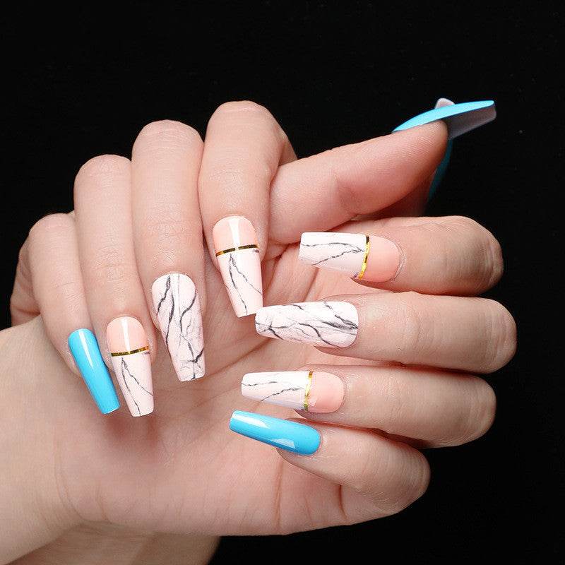 Ballet Coffin Fake Nails Set - 24 Premium ABS Acrylic Tips for Stylish Nails - Buy Center