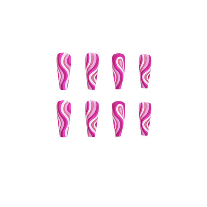 Detachable Artistic Press-On Nails Set - 24 Trendy Stylish False Tips - Buy Center