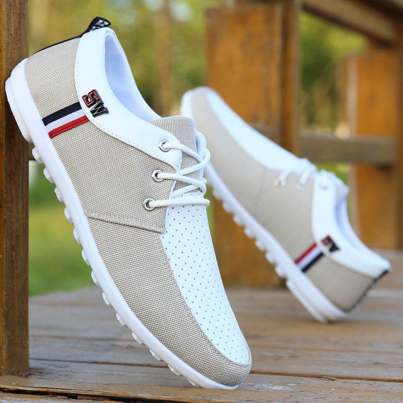 Buycenter Men's Summer Canvas Shoes - Breathable, Deodorant, Lace-Up - Buy Center