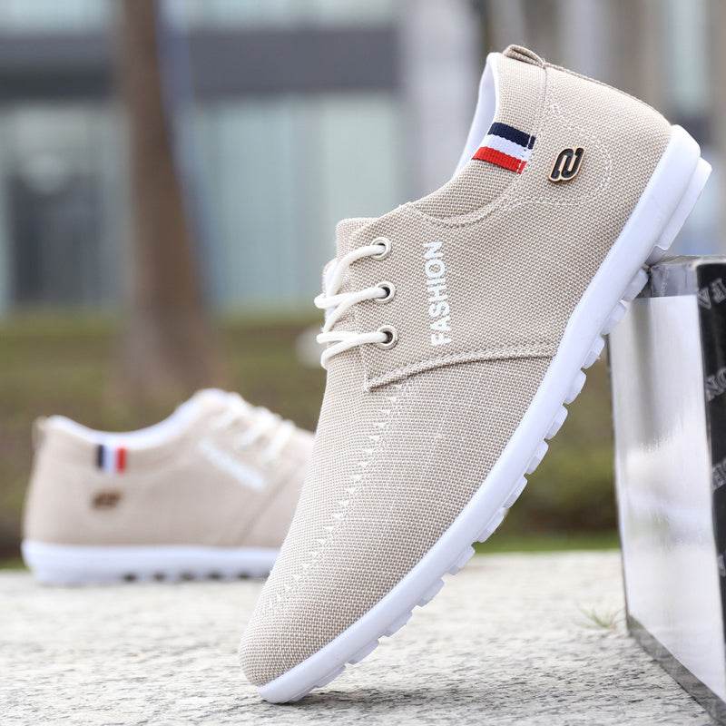 Buycenter Men's Summer Canvas Shoes - Breathable, Deodorant, Lace-Up - Buy Center