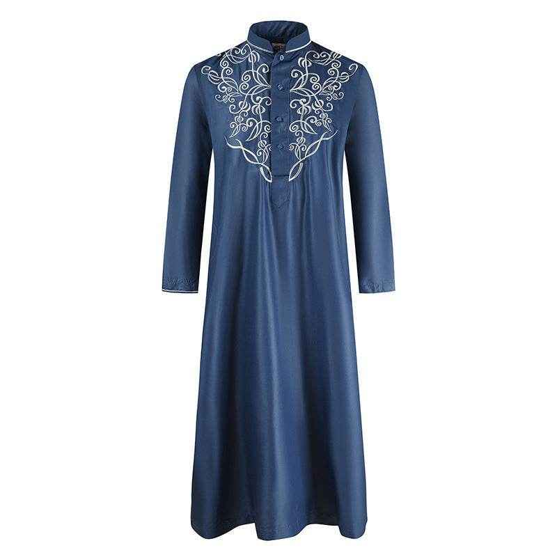 Spring & Summer Long-Sleeved Muslim Robe - Casual Style, Various Colors