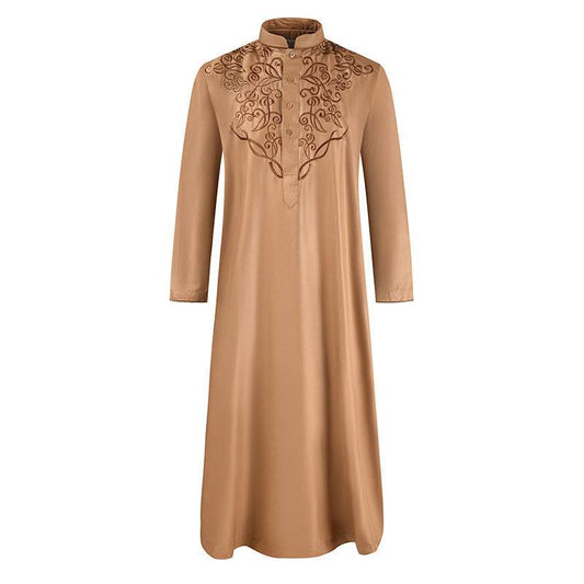 Spring & Summer Long-Sleeved Muslim Robe - Casual Style, Various Colors - Buy Center