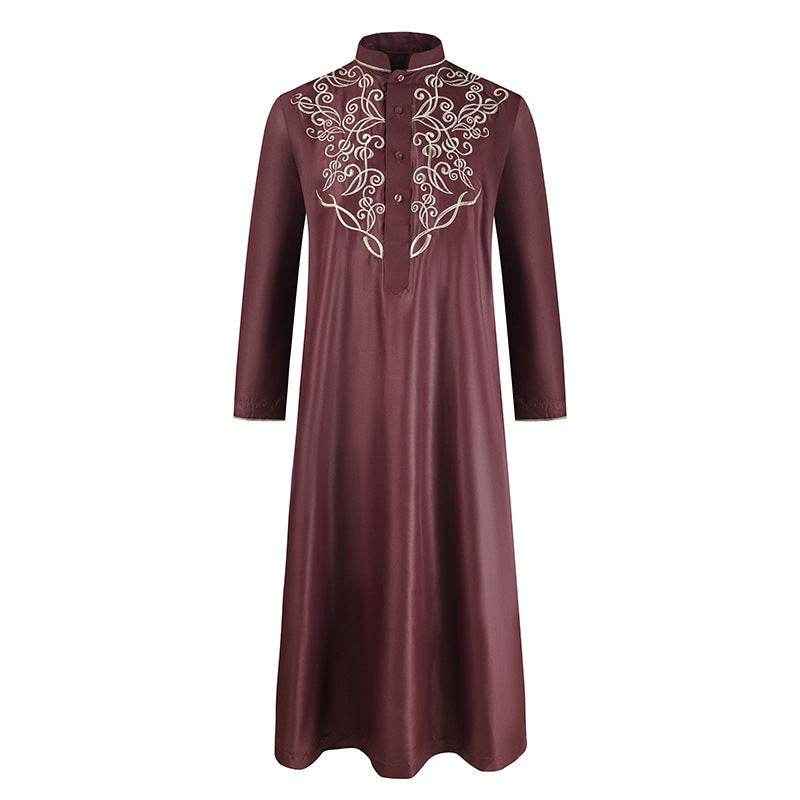Spring & Summer Long-Sleeved Muslim Robe - Casual Style, Various Colors