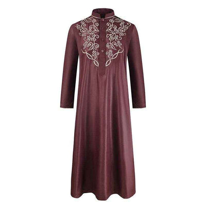 Spring & Summer Long-Sleeved Muslim Robe - Casual Style, Various Colors