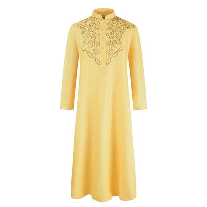 Spring & Summer Long-Sleeved Muslim Robe - Casual Style, Various Colors - Buy Center