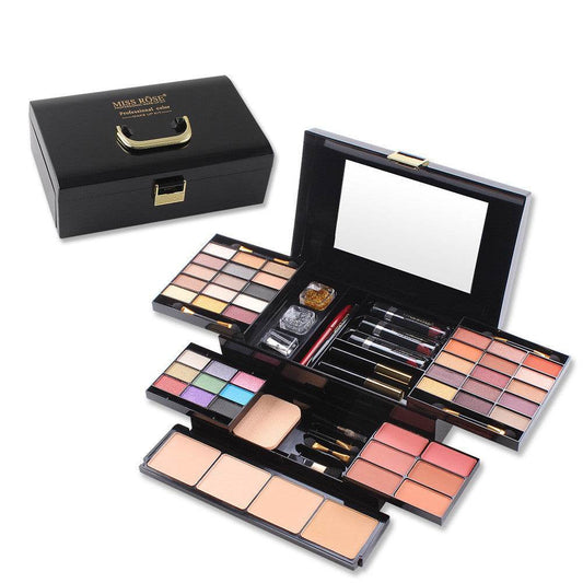 Miss Rose Vibrant Eyeshadow Palette - Makeup Artist Cosmetic Bag Set - Buy Center