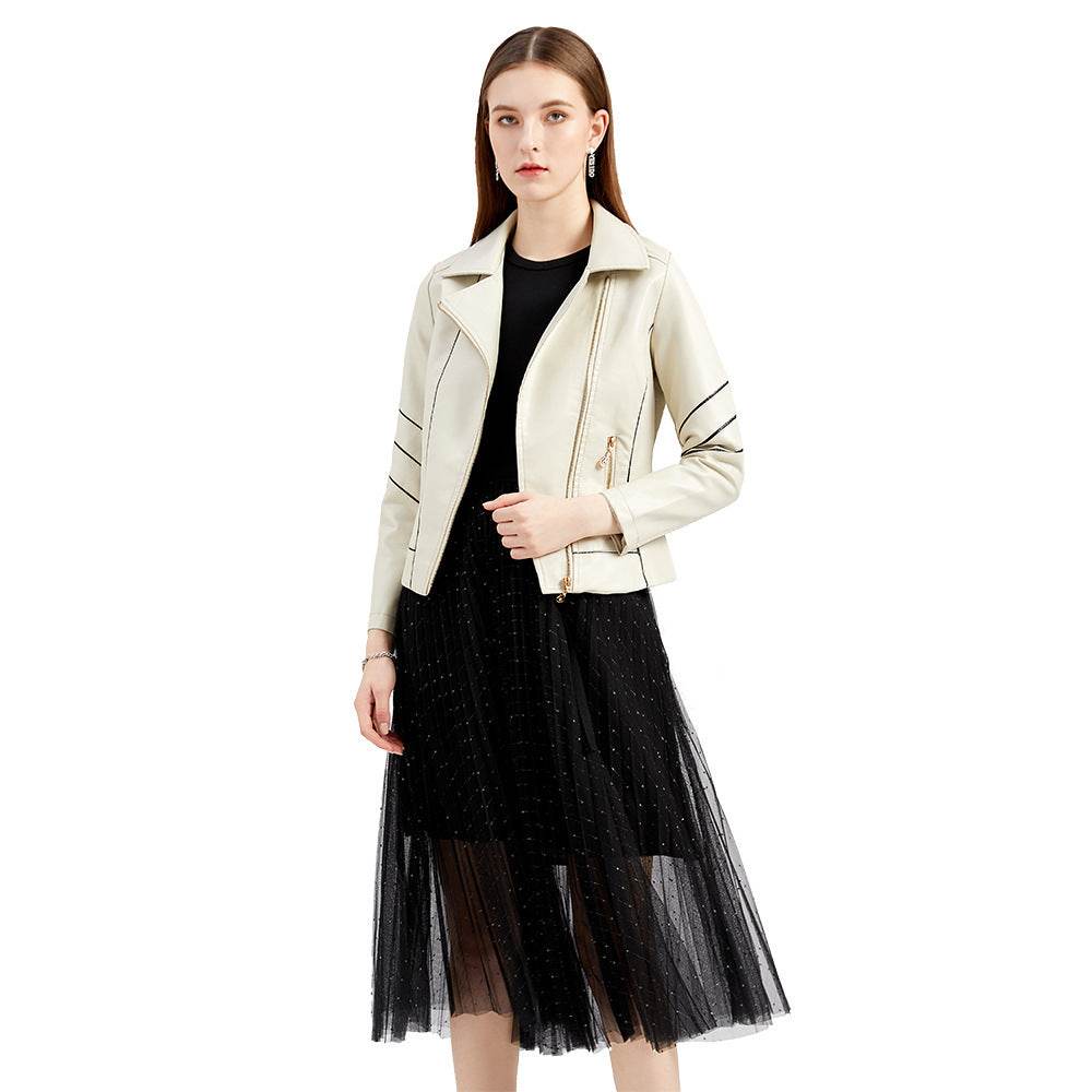 Buycenter Women's PU Leather Short Jacket - Spring & Autumn Wear - Buy Center