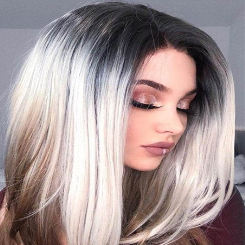Three-Color Gradient Women's Wig Set - Trendy Synthetic Hair Style 2025 - Buy Center