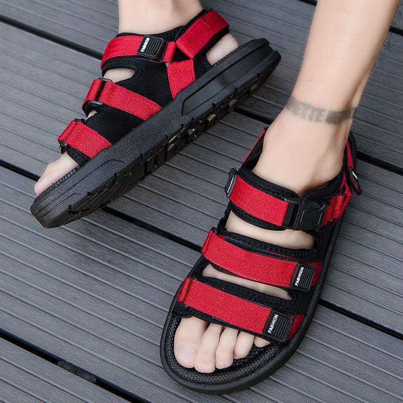 Buycenter Men's Casual Sandals - Summer Beach Shoes with Velcro - Buy Center