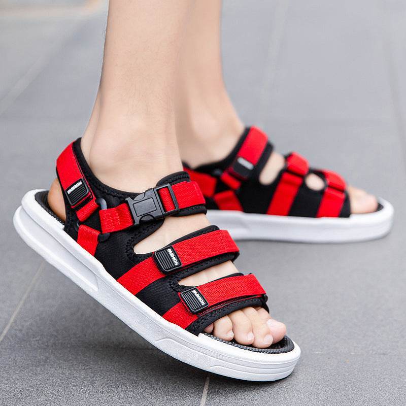 Buycenter Men's Casual Sandals - Summer Beach Shoes with Velcro - Buy Center