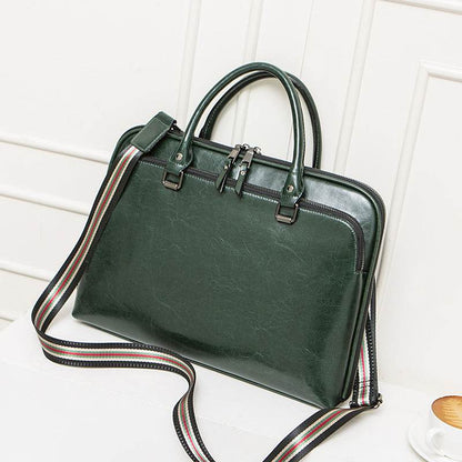 Stylish Cowhide Briefcase - Large Capacity Women's Business Handbag 2025 - Buy Center
