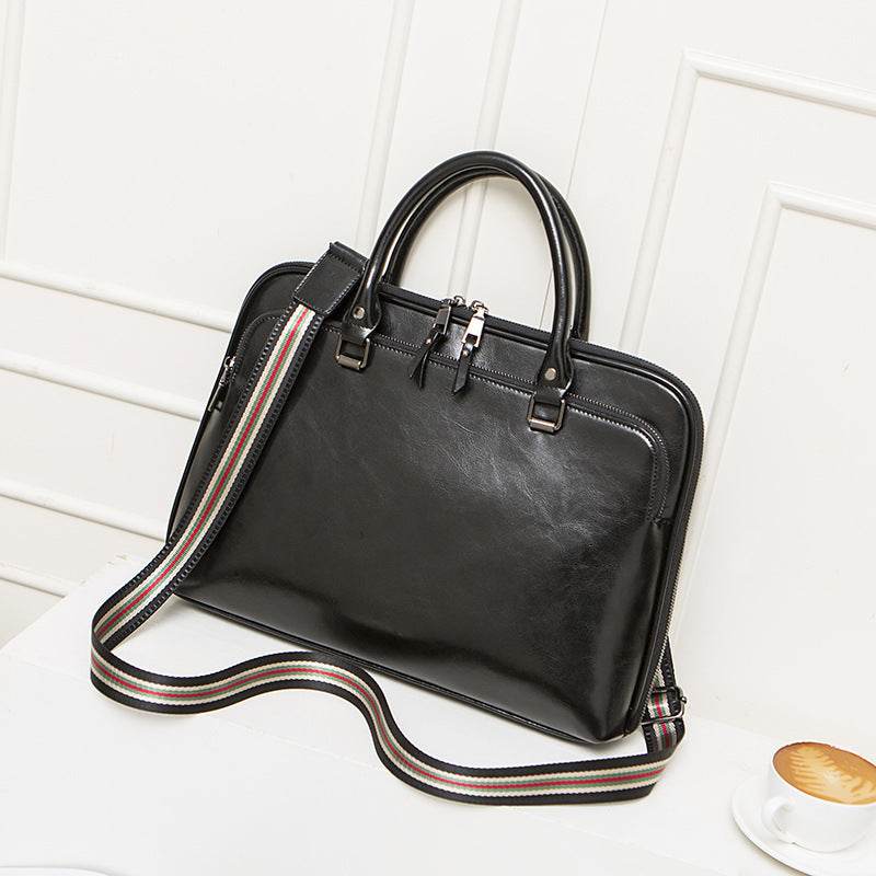 Stylish Cowhide Briefcase - Large Capacity Women's Business Handbag 2025 - Buy Center