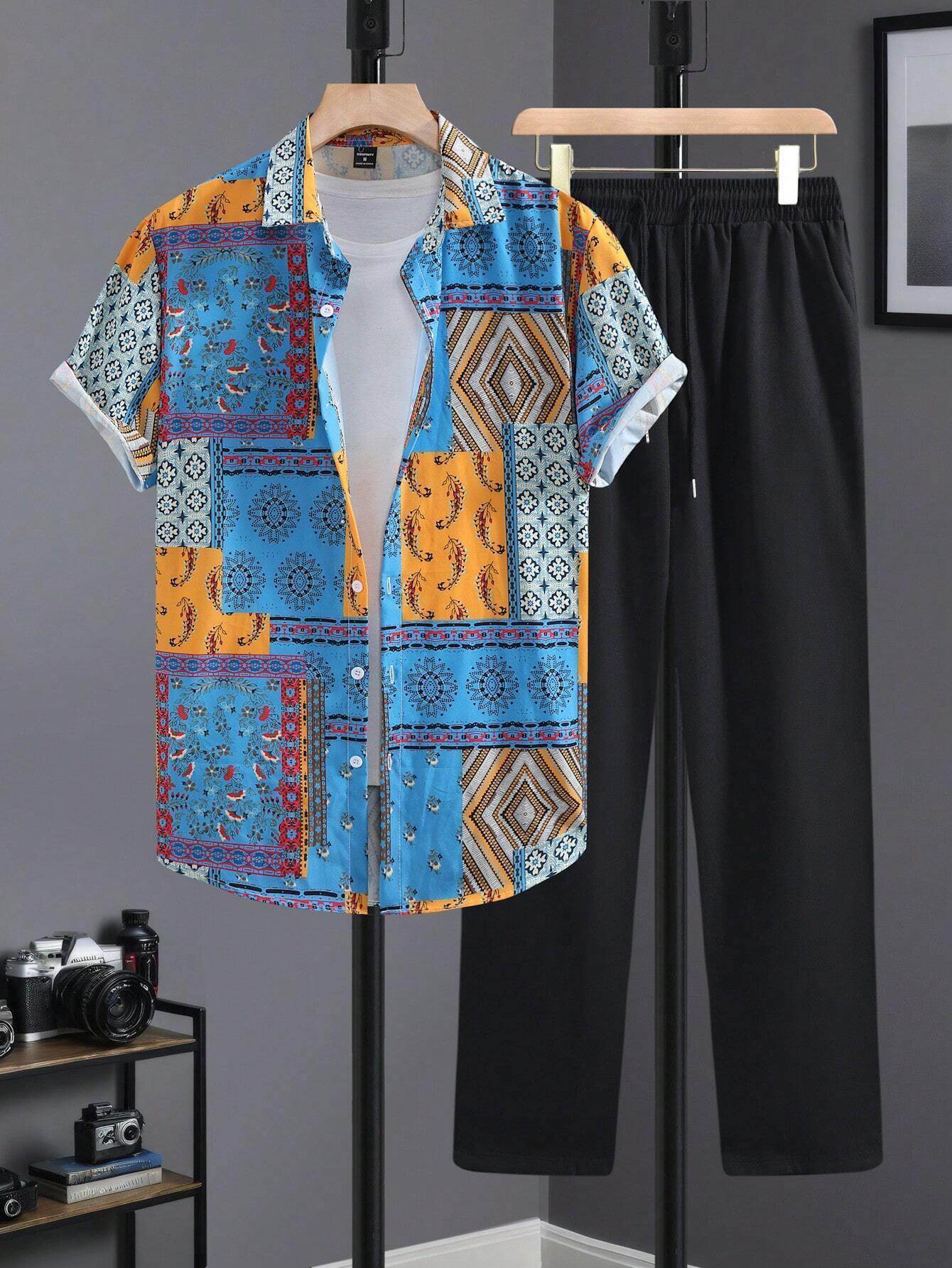 Ethnic Style Casual Shirt & Trousers Suit for Men - Premium Comfort & Style - Buy Center
