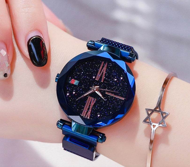 Buy Center Starry Sky Women's Watch - Diamond Quartz with Magnet Mesh - Buy Center