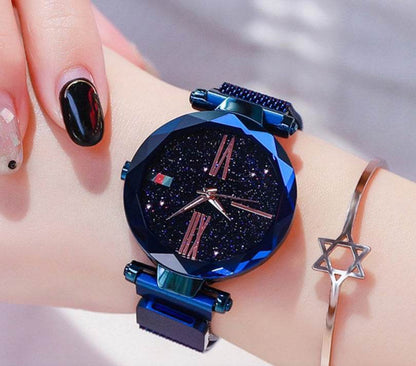 Buy Center Starry Sky Women's Watch - Diamond Quartz with Magnet Mesh - Buy Center
