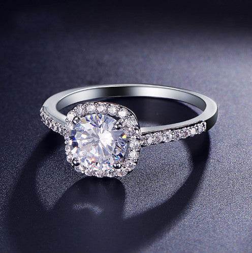 Luxury Silver Wedding Rings for Women - Cubic Zirconia Engagement Style - Buy Center