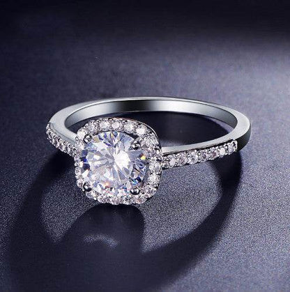 Luxury Silver Wedding Rings for Women - Cubic Zirconia Engagement Style - Buy Center