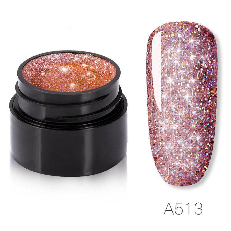 Sparkling Nail Gel Polish - 6 Color Options, Long-Lasting Shine - Buy Center