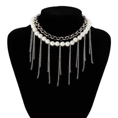 Pearl Tassel Double Layer Necklace - Elegant Women’s Jewelry 2025 - Buy Center
