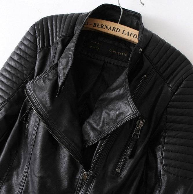 Buycenter PU Leather Jacket - Stylish Black Coat in Sizes S-XL - Buy Center