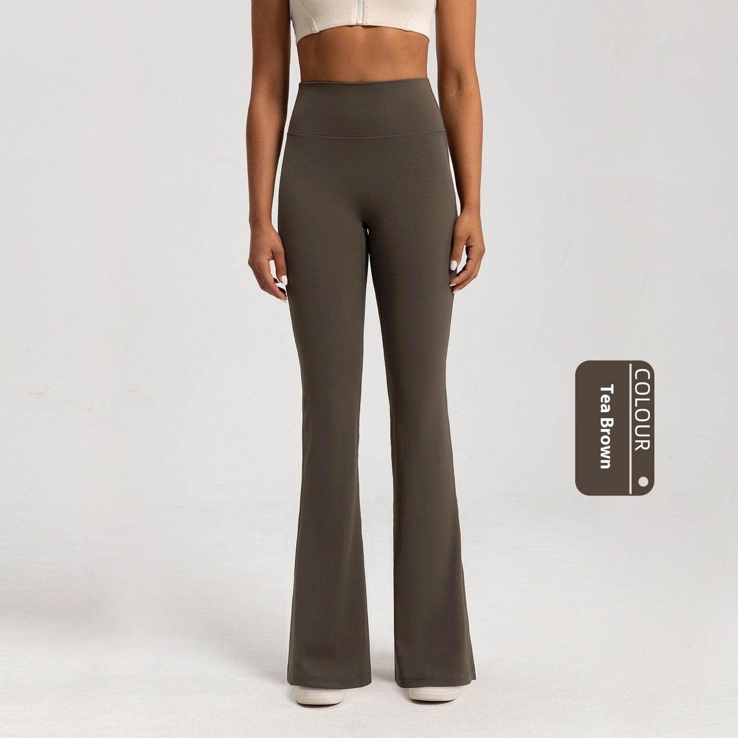 Fleece-Lined High Waist Bell-Bottom Pants - Stylish Wide Leg Design - Buy Center