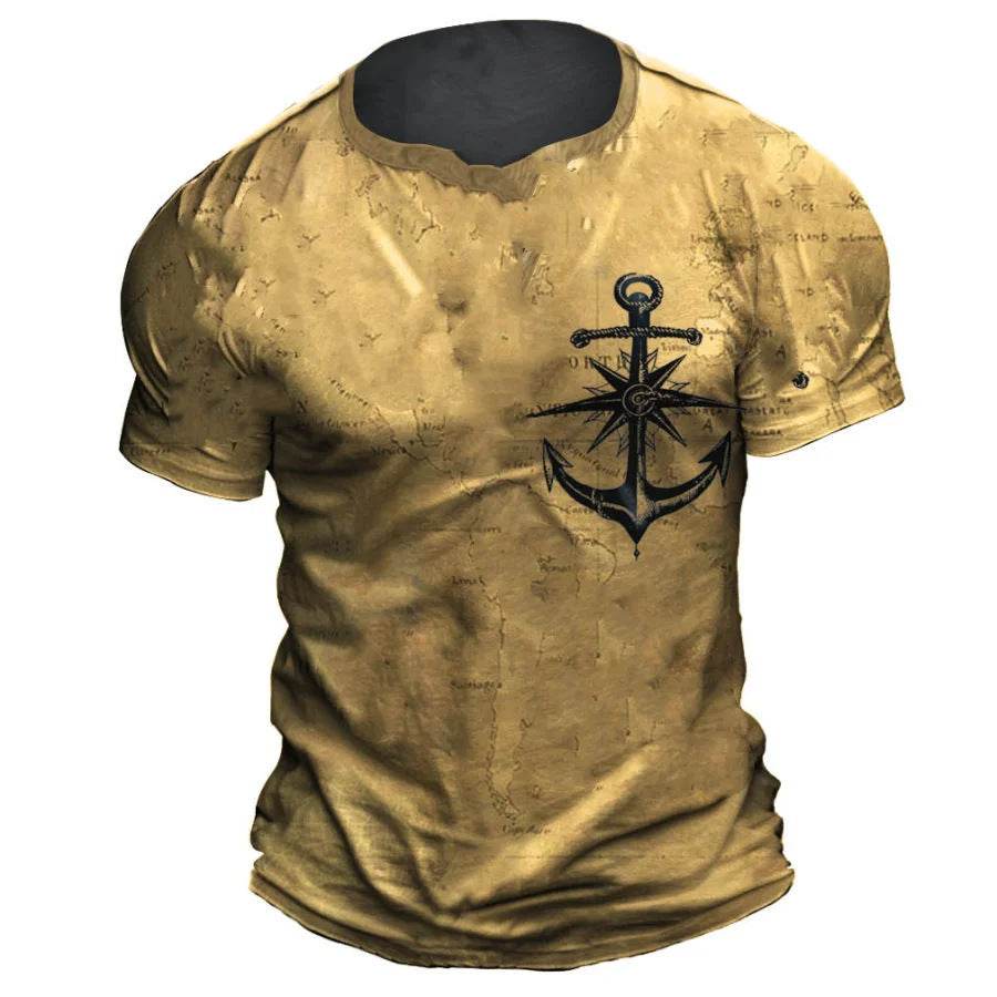 Trendy Men's Casual Loose Short Sleeve T-Shirt - Modern Round Neck Style - Buy Center