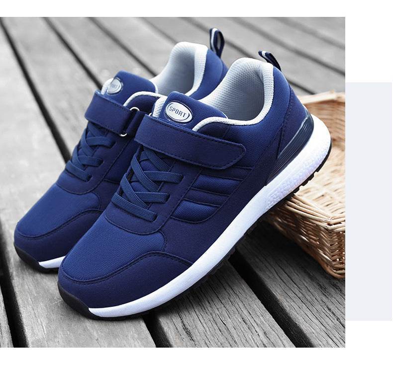 Buycenter Casual Sneakers for Middle-aged - Soft Bottom, Velcro Closure - Buy Center