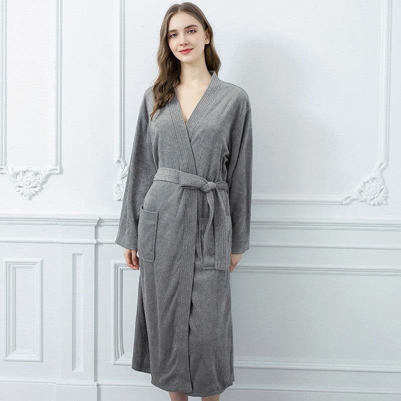 Japanese & Korean Men's Bathrobe - Stylish Towel Cloth for All Seasons - Buy Center