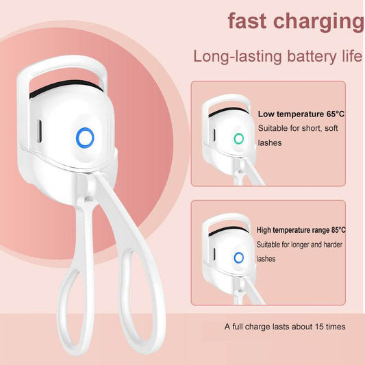 Portable Electric Heated Eyelash Curler - Quick Curls, USB Rechargeable - Buy Center