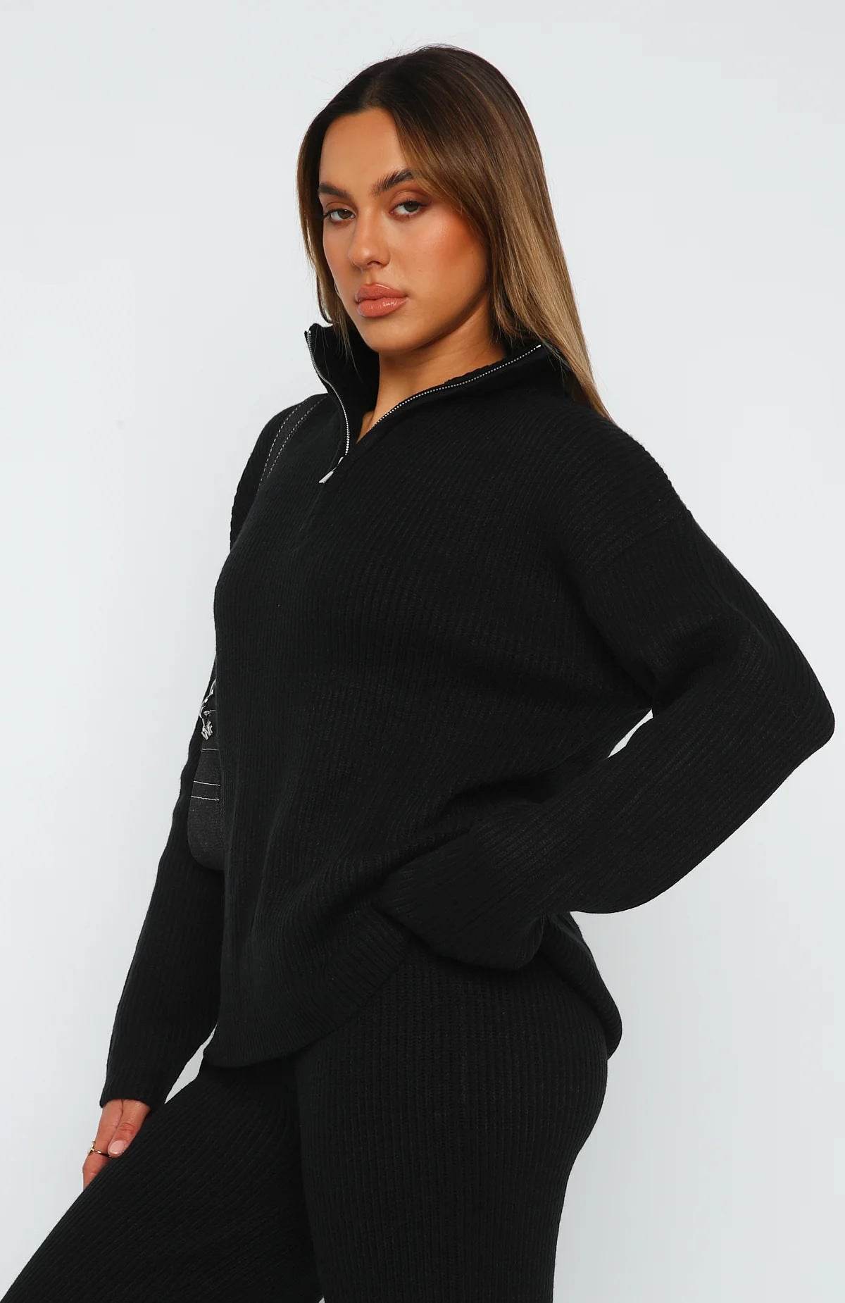 Buycenter Women's Long Sleeve Trousers Suit - Comfort Wool & Girly Style - Buy Center