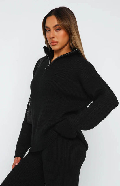 Buycenter Women's Long Sleeve Trousers Suit - Comfort Wool & Girly Style - Buy Center